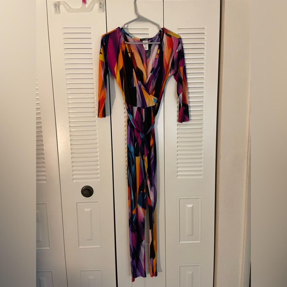 New without tag multicolor jumpsuit with belt